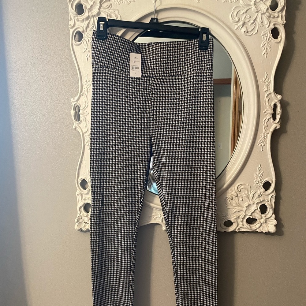Loft Lou & Grey Houndstooth Ponte Leggings Last Season Size NWT